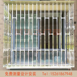 304不锈钢全方管防盗窗南京防盗网防护栏不锈钢扶手飘窗封阳台