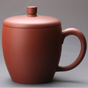 v型齐盖杯 张晓芬 手工清水泥  正品宜兴紫砂杯 原矿紫砂杯可定做