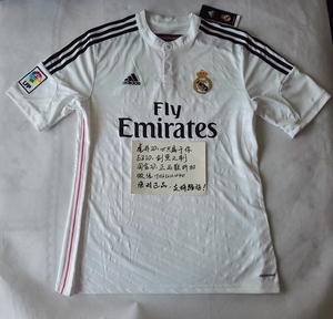 正品14/15皇家马德里球衣 皇马主场 f50637 短袖 1415老款足球服