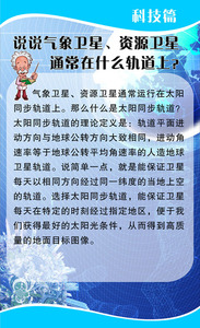 587居家海报展板贴纸素材744科普小知识气象卫星资源
