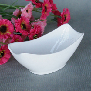 4英寸5英寸小德船异形碗 调料碗 创意骨瓷碗西餐具骨质瓷纯白色陶