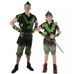 琦郡cos万圣节化妆舞会服装 原始人 树叶服装 小飞侠 彼得潘服装