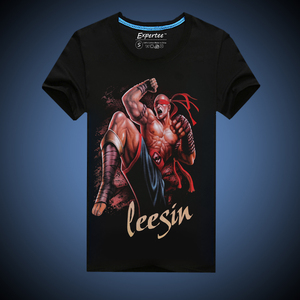 英雄联盟t恤男短袖盲僧至高之拳瞎子体恤潮3d印花汗衫lol主题衣服