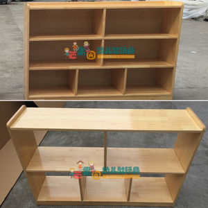 幼儿园樟子松柜子实木儿童玩具收纳置物架蒙氏幼儿蒙特梭利教具柜