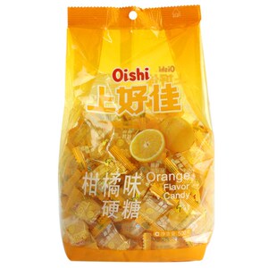 上好佳水果硬糖500g大袋装柑橘味水果汁糖 结婚庆喜糖果