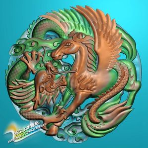 精雕图龙马精神
