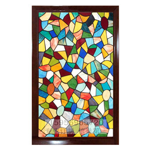教堂马赛克彩色玻璃 蒂凡尼彩绘艺术 屏风吊顶隔断门窗 定制钢化