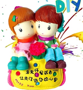 石膏娃娃情侣涂色