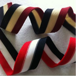 横拉针织织带 间色织带涤纶有空织带红白蓝 红白宝蓝经编针织带