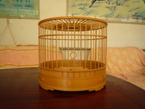 涿州张永华鸟笼鸟具 竹制鸟笼 精品起线全合竹活底百灵笼