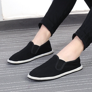 上海小花园布鞋男款防水防滑千层底开车鞋中老年人爸爸鞋开车布鞋