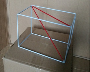 大号长方体立体几何模型框架 小学初中铁丝教具 学具