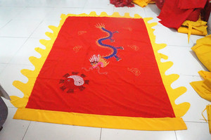 舞狮社火用品舞龙旗戏剧道具龙凤旗地区民间特色手工艺中州戏剧