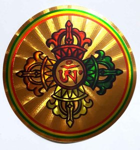 直径12厘米十字金刚杵粘贴藏传佛教装藏用粘贴镇宅辟邪必备