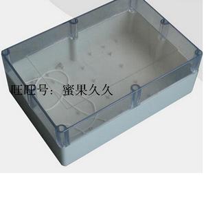 380*260*120mm透明盖子防水接线盒PC料塑料外壳摄像机装备盒