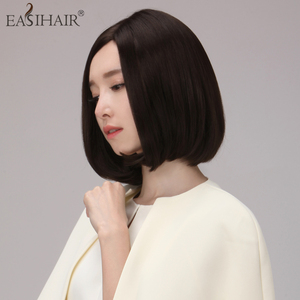 easihair 真发假发女 lob假发中分偏分假发女短发波波头 时尚假发