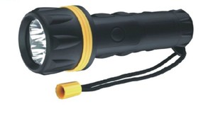 双童ST-SG0503-3C/7C 塑料橡胶手电筒 LED 防水 装2节1号普通电池