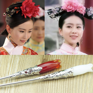 步步惊心古典木兰花发饰簪子 步步惊情头饰 若曦同款复古木兰发簪