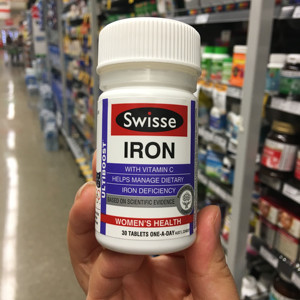 swisse iron天然补铁片30片 孕妇老年人增强耐力 澳洲直邮