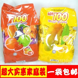 马来西亚进口LOT 百分百 一百份100 芒果/什果 果汁喜糖软糖1000g