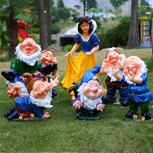 白雪公主和七个小矮人落地大摆件幼儿园儿童房庭院店铺装饰品包邮