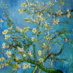 199海报展板喷绘素材装饰画墙画挂画357梵高凡高樱花杏花-1