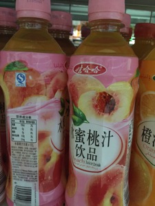 娃哈哈水蜜桃汁500ml
