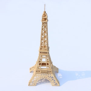 包邮法国巴黎埃菲尔铁塔木制模型 木质拼装模型 3D立体拼图