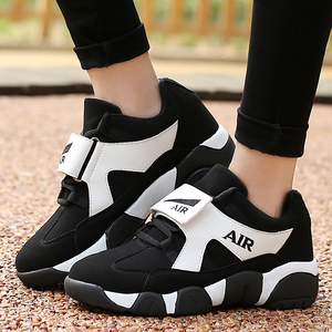 牛奶鞋秋季气垫鞋流行黑白牛奶鞋小码35 36 37 38奶牛鞋男女板鞋