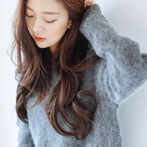 2017新款假发时尚女生假发 中分刘海 大波浪微卷 长卷发假发包邮