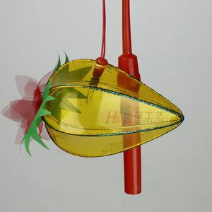 包邮 中秋元宵节日灯笼 传统手工制作可装灯发光玻璃纸杨桃灯笼