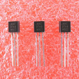 直插三极管 mac97a8 0.6a/600v 双向可控硅 to-92 50只=4.5元