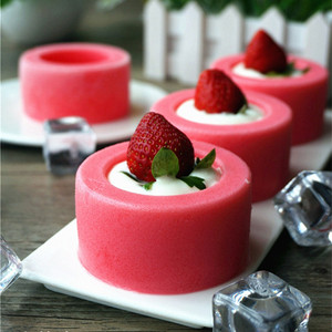 新品凹凸六连伏特加硅胶杯子冰杯慕斯巧克力蛋糕饼干烘焙模具工具