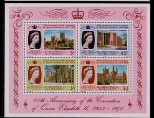 B3圣文森特格林纳丁斯 1978英女王登基加冕25周年