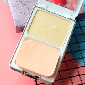 美人鱼干湿两用粉饼10g 紫色盒遮瑕控油干粉湿粉底妆定妆国货正品