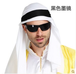 万圣节道具原宿复古太阳镜迪拜王子眼镜神秘人黑客阿联酋土豪墨镜