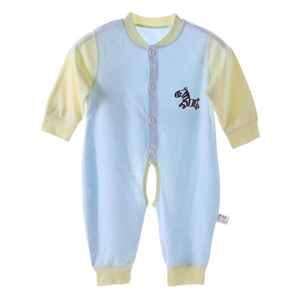 璐璇 新款无骨缝制 婴儿衣服宝宝春秋连体衣 春秋冬爬服开裆哈衣