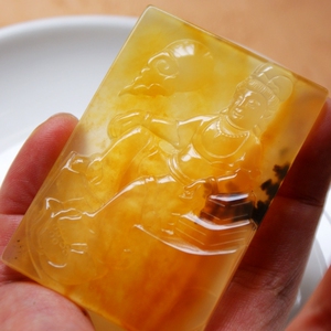 超值特惠强荧光冰透水润玻璃种团坡草花老料大慈观音黄龙玉挂件