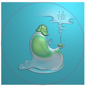 精雕图 浮雕图灰度图 玉雕石雕木雕 观音弥勒佛达摩  悟道 扫描图