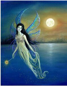 十字绣重绘电子图纸---0461 hae 蓝色月亮仙子