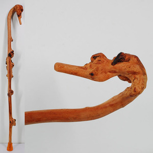 天然黑果木拐杖 实用老年人手杖 结实耐用文玩拐杖