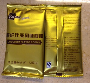 捷荣哥伦比亚风味咖啡粉12g,2021年12月生产购30包邮