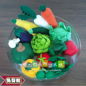 过家家玩具幼儿园作业仿真立体水果蔬菜不织布手工diy免剪材料