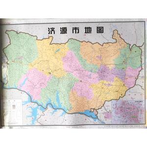 2016新版 河南十八市全开系列地图 济源市地图 济源市地图挂图 含郊县
