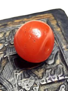 【雨荷】绝美明清老南红玛瑙老甘南大桶珠 17mm 多宝绝配