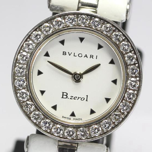 bvlgari宝格丽镶钻女表石英bz22s二手表原装正品女士手表98新
