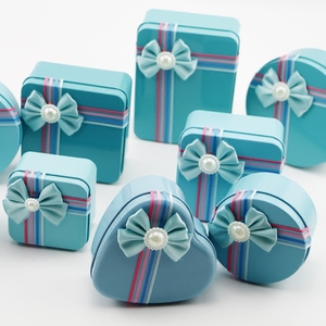 结婚用品喜糖盒礼盒正方形糖果马口铁盒子个性创意婚礼婚庆伴手礼