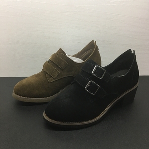 tommy"s queen原单外贸断码真皮女鞋17秋季新品粗中跟深口女单鞋