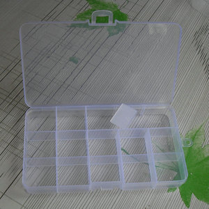3格可拆卸 15格塑料盒首饰透明收纳盒串珠盒饰品储物盒