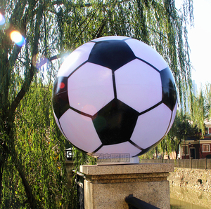 大型亚克力pe材质圆球灯足球灯墙头灯柱头灯会展标志建筑灯罩定做